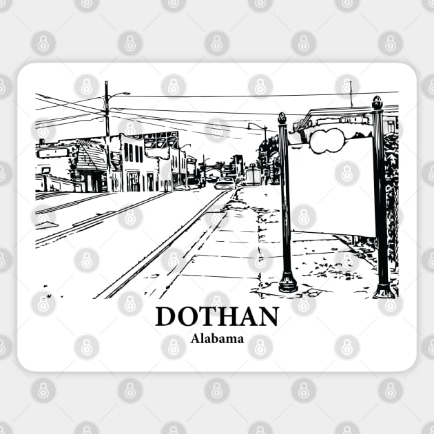 Dothan - Alabama Sticker by Lakeric